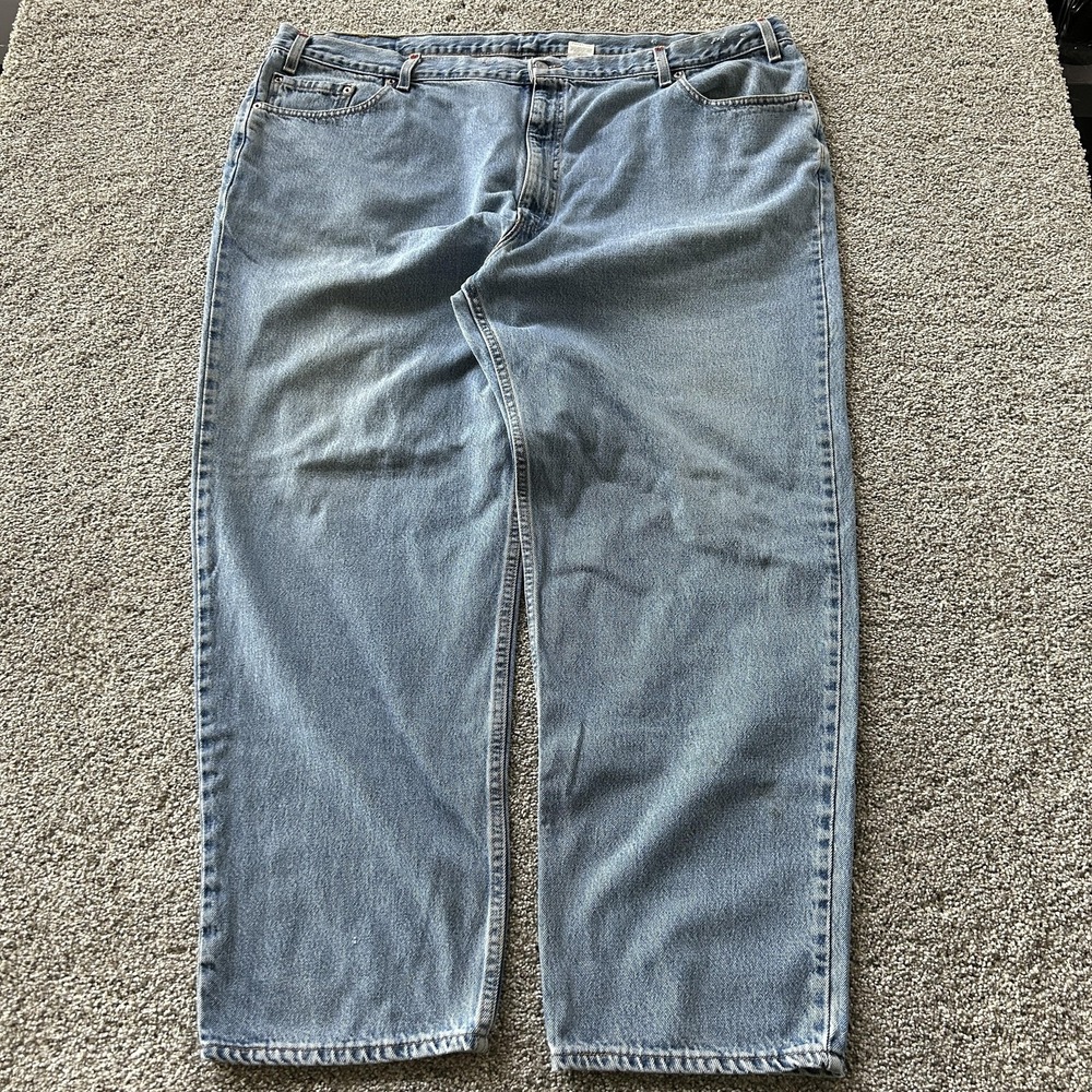 Vintage Levis 550 Relaxed Fit Jeans Mens 50x30 Light Wash Blue Denim Tapered USA